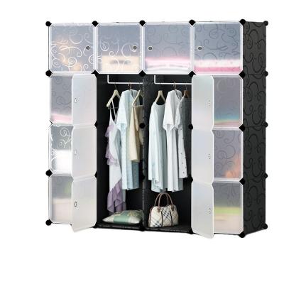 China plastic wardrobe diy portable wardrobe kids clothes cabinet bedroom furniture for sale