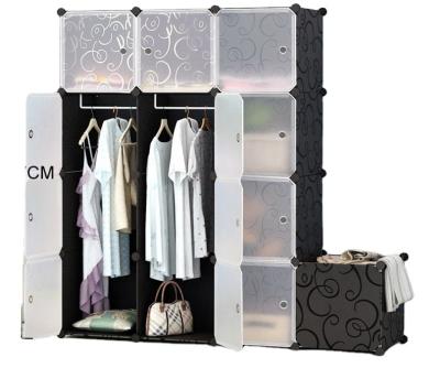 China folding DIY wardrobe cheap plastic wardrobe kids clothes cabinet bedroom furniture for sale