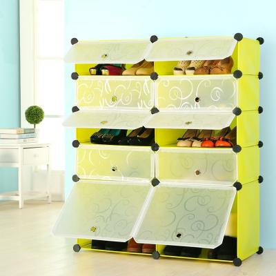 China Portable cabinet Magic storage Organizer DIY Home furniture Factory sell PP shoe cabinet for sale