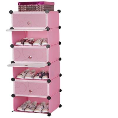 China Factory PP DIY kids cabinet Portable shoe rack cabinet Magic bedroom furniture for sale