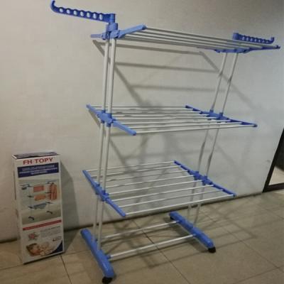 China Clothes drying rack cloth dryer hanger stand folding laundry rack home furniture for sale