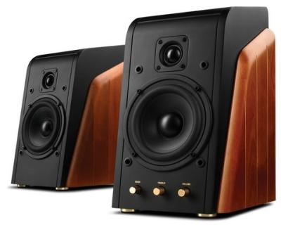 China Solid Wood 2.0CH Computer Multimedia Speakers / Hifi Monitor Audio Speakers for TV for sale