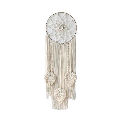 China New China Leaf Cotton Tapestry Decoration Indian Wind Home Creative Handwoven Wall Hanging Dream Catcher for sale