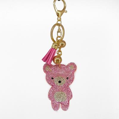 China Classic Factory Wholesale Bear Shaped Rhinestone Key Chain Custom Key Chain for sale