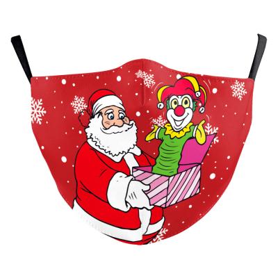 China Custom Deer Washable Adjustable PM2.5 Digitally Printed Facemask Public/Healthcare 2021Reusable Logo Christmas Santa Claus Santa for sale