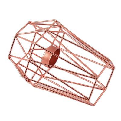 China Home Nordic Simple Luxury Candle Holder Light Ironwork Style Decoration Shape Table Geometric Decoration for sale