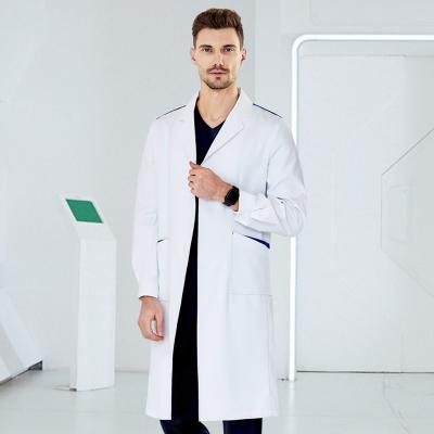 China Anti-Static Hospital Doctor Uniforms Doctor Lab Coats Spandex Polyester Hospital Workwear Embroidery Medical Printed Logo Factory Price for sale