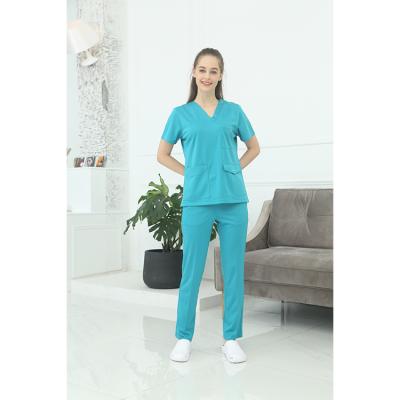 China Breathable Classic Elastic Fabric/Polyester Spandex Doctor\Nurse Medical Uniform Good Flexibility for sale