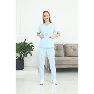 China Breathable Best Quality Spandex/Polyester Doctor And Nurses Uniforms Female Scrub Uniform For Doctors for sale