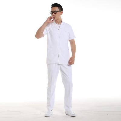 China Breathable 100% Fast Delivery White Gown Lab Cotton Shorts Sleeve Doctor Coats Medical Hospital Staff Scrubs Doctor Uniform Top for sale