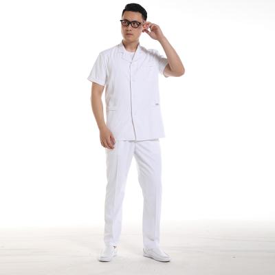 China OEM Breathable Service Shorts Sheath Doctor Uniform White Gown Lab Coats Dentist Clothes Hospital Uniform White Lab Coat Gown Doctor for sale