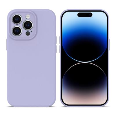 China Shockproof Durable Lavender Liquid Silicone Phone Cover for iPhone and Samsung Wholesale for sale