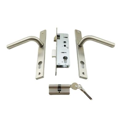 China Residential Profile Commercial/Residential Door|Commercial Front Door Handle Set With Long Lock for sale