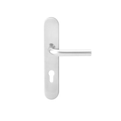 China Modern UNI SP07SL02 stainless steel door handles on back plate for sale