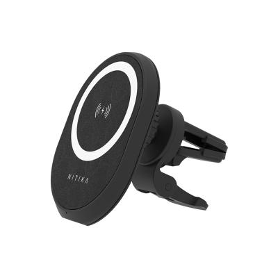 China Qi-enable Device 10W Magnetic Wireless Car Charger Mount For iPhone 12 Pro Max Magsafe Fast Charging Wireless Charger Car Phone Holder for sale