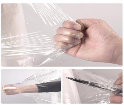 China LLDPE Hand Stretch Wrap Film Plastic Wrap Moisture Proof Economic Clear Stretch Wrap For Packaging Bags for sale