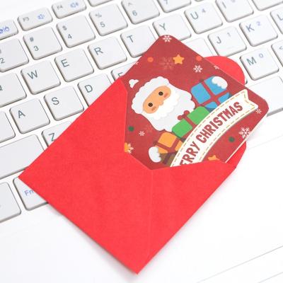 China Europe Mini Creative Wholesale Festival Retro Cartoon Christmas New Year Cards Pop Up Xmas Greeting Cards With Cover for sale