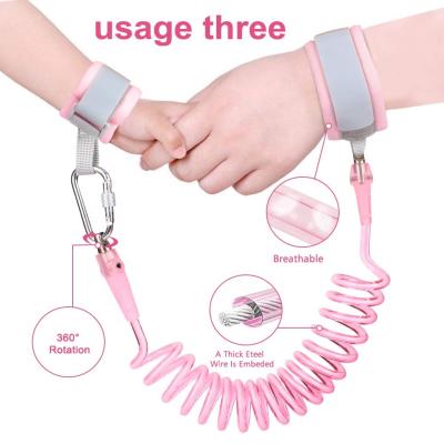 China 360 Degree Roating 360 Degree Soft Roating Innovative Design Handle Control Baby Leash Anti Lost Wrist Tie for sale