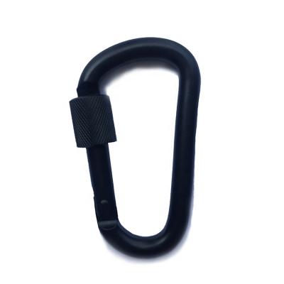 China Heavy Industry D-shaped Aluminum Alloy Mounting Carabiner Buckle Key Chain Screw Hardware Fixture for sale