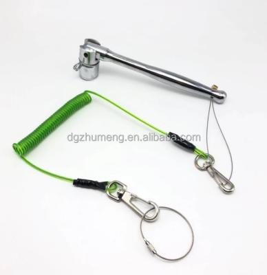 China Prevent Tools From Falling Out And Protect Hard Hat From Customized Retractable Spring Falling Tool Lanyard With SS Swivel Hook To Prevent Tools From Falling Out for sale