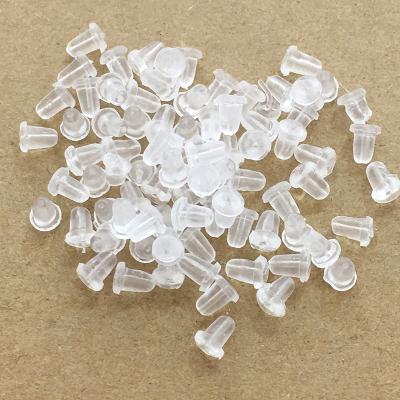 China Wholesale 1000pcs/bag 4.5*6mm hypoallergenic bullet silicone ear plugs diy jewelry accessories for sale