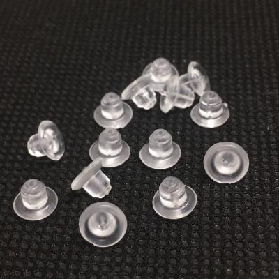 China 100pcs/bag silicone 5.5*6.3mm transparent ear plug back plug earrings accessories for jewelry diy for sale