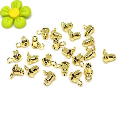 China 4.5*6mm 18k 14k real copper gold plated filled diy jump ring bullet ear back plug for jewelry making for sale