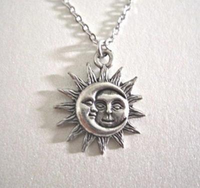 China CLASSIC Sun and Moon Necklace Charm Women Necklace Pendant Jewelry Gift for sale