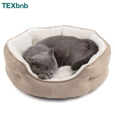 China Texbnb OEM/ODM Travel Machine Accesorios Para Mascotas Washable Slip-Resistant Oxford Bottom Camas Para Mascotas Cat Bed for sale