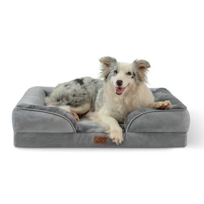 China OEM Pet Dog Lick Mat Wholesale Sofa Memory Foam Dog Bed Portable Orthopedic Travel Bedsure for sale