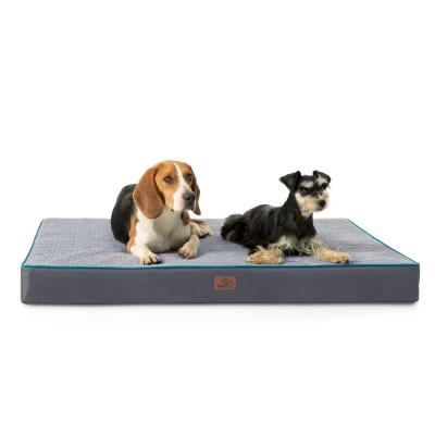 China Travel Bedsure Supplier Camas Para Perros 2-Layer Thick Pet Bed With Cover Removable Washable Memory Foam Dog Bed for sale