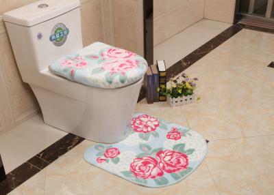 China Gorgeous rose washable acrylic 2 Piece Bath Mat Set for household for sale