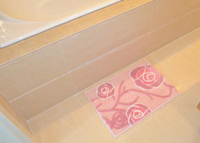 China Rectangular Comfortable bathroom Hand Tufted Rugs Pink Pastoral style for sale