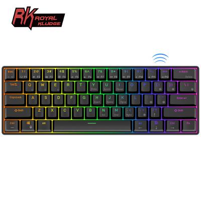 China Anti-ghosting Royal Kludge Rk Rk61 Guangdong Custom 61 Keys Mini Gaming Tastiera Oem Wireless Rgb Mechanical Keyboard Gamer Portable for sale