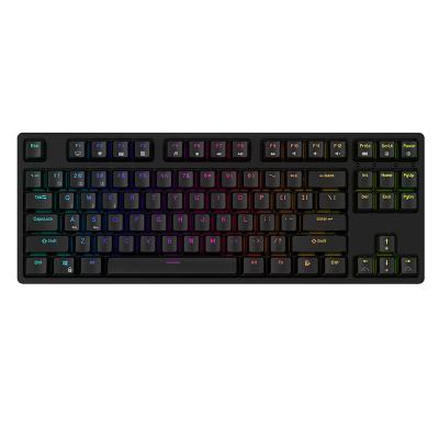 China Hotswappable Royal Kludge RK87 RK tkl 87 keys hotswap 2.4g bt macanical backlit lighting gaming computer game mechanical rgb keyboard for sale