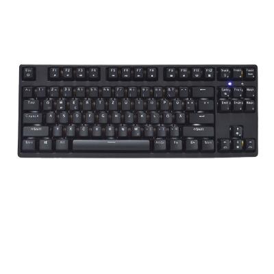 China Factory custom 87 keys small language keyboards single mode wired german mechanical keyboard for gaming and office No for sale