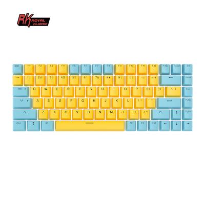 China Durable Royal Kludge rk84 custom design pbt french thick blank keycap keyboard membrane best quality computer keycaps for sale