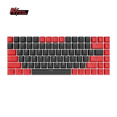 China Durable Royal White Mechanical Backlit DSA Doubleshot PBT Keycap Gaming Keyboard Kit Kludge rk84 Swiss Layout for sale