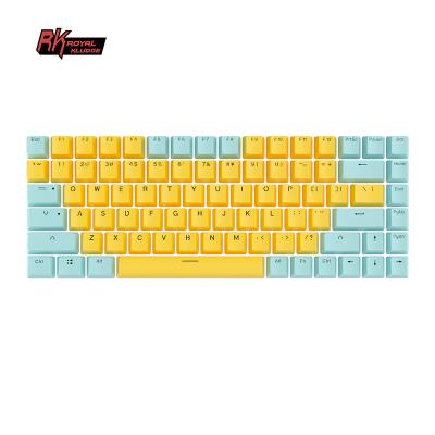 China Kludge rk84 durable royal mechanical keyboard pastel keycaps sets custom black white pbt search keycap xda double shot keycap for sale