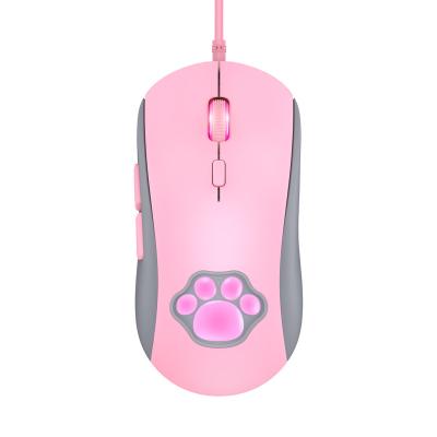 China Onikuma CW918 High DPI Cat Paw Gaming Mouse 7 Color RGB 7200DPI Breathable Lightweight PC Laptop Usb Wired Universal Led Gaming Mouse For Computer for sale