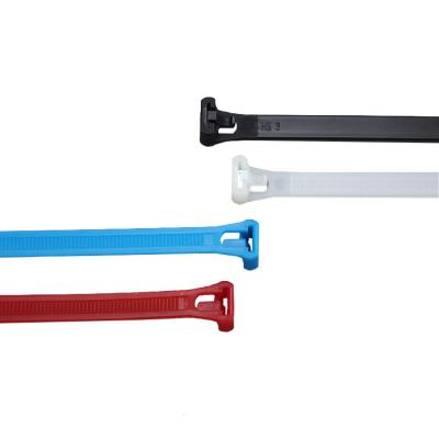 China Reusable acid-proof plastic nylon zipper tie, releasable cable ties, reusable cable ties for sale