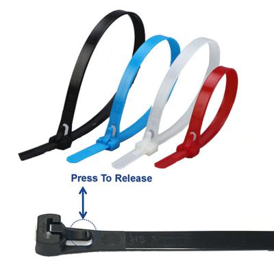 China Nylon Plastic Releasable Acid Resistant Cable Ties Manufacturer Reusable Cable Ties Zip Tie for sale