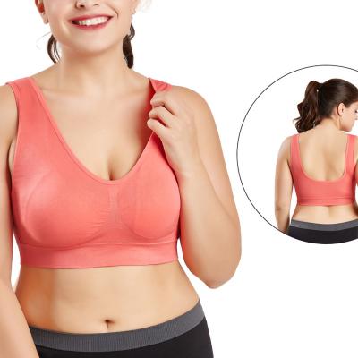 China QUICK DRY girl seamless sports bra plus size colorful no underwire vest no trace yoga adjustment bralette non wire lift up bra for sale