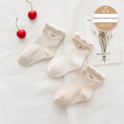 China Hot Selling 100% Newborn Baby Socks High Quality Warm QUICK DRY Cotton Lovely Baby Socks Non-slip Unisex Baby Socks for sale