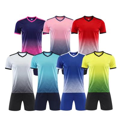 China Sets Wholesale Cheap Simple Soccer Jersey Uniform Custom Sublimation Mens Soccer Jerseys Soccer Jersey for sale