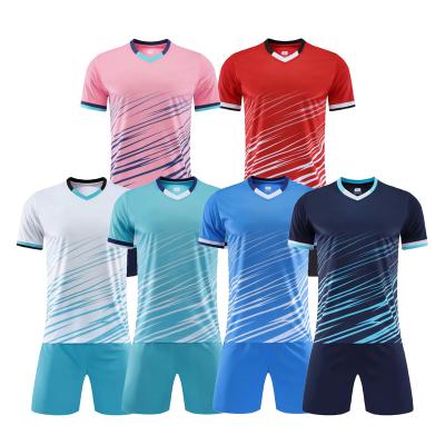 China 100% Polyester Cheap Custom Soccer Jersey Top Sublimation OEM Sublimation Football Uniform T-Shirt Sets No Logo for sale