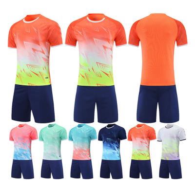 China Cheap 2022 New Model Football Team Shirt Jersey Sets Custom 100% Polyester Sublimation Football Training Wear for sale