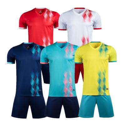 China Sets Sublimation Forming High Quality Custom Men's Football Singlet Soccer Clothing Kids Full Set Football Uniform Kits for sale