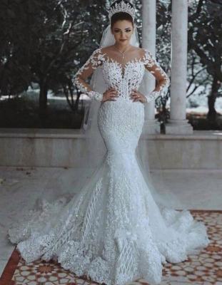 China Breathable Sexy Luxury High Quality Ivory Beaded Sequined Lace Wedding Dress Appliques Bridal Gown With Sweep Train 2021 Bridal Gowns for sale