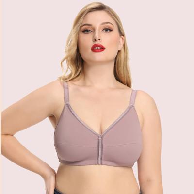 China Good quality breathable large gathering bra without steel ring, soft and comfortable, ultra-thin plus size bra for sale